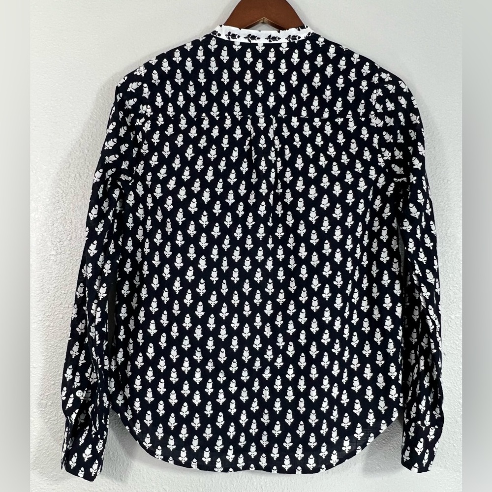 J. Crew Linen Popover 100% Cotton Size 2 - Picture 4 of 11